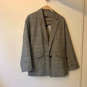 zara Plaid Oversized Blazer